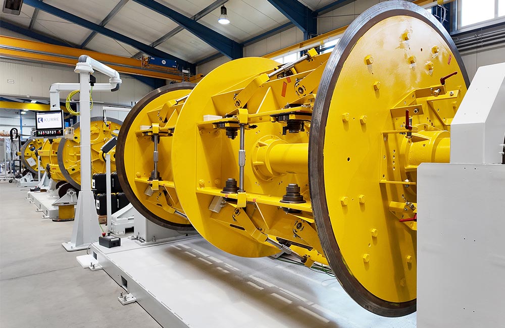 After the Retrofit: The fully modernized basket stranding machine, including new control system.